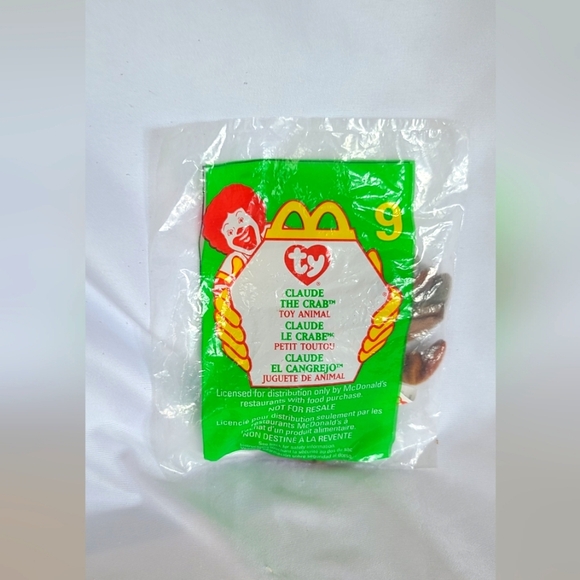 Claude the Crab - TY  Teenie Beanie Baby - Picture 2 of 9
